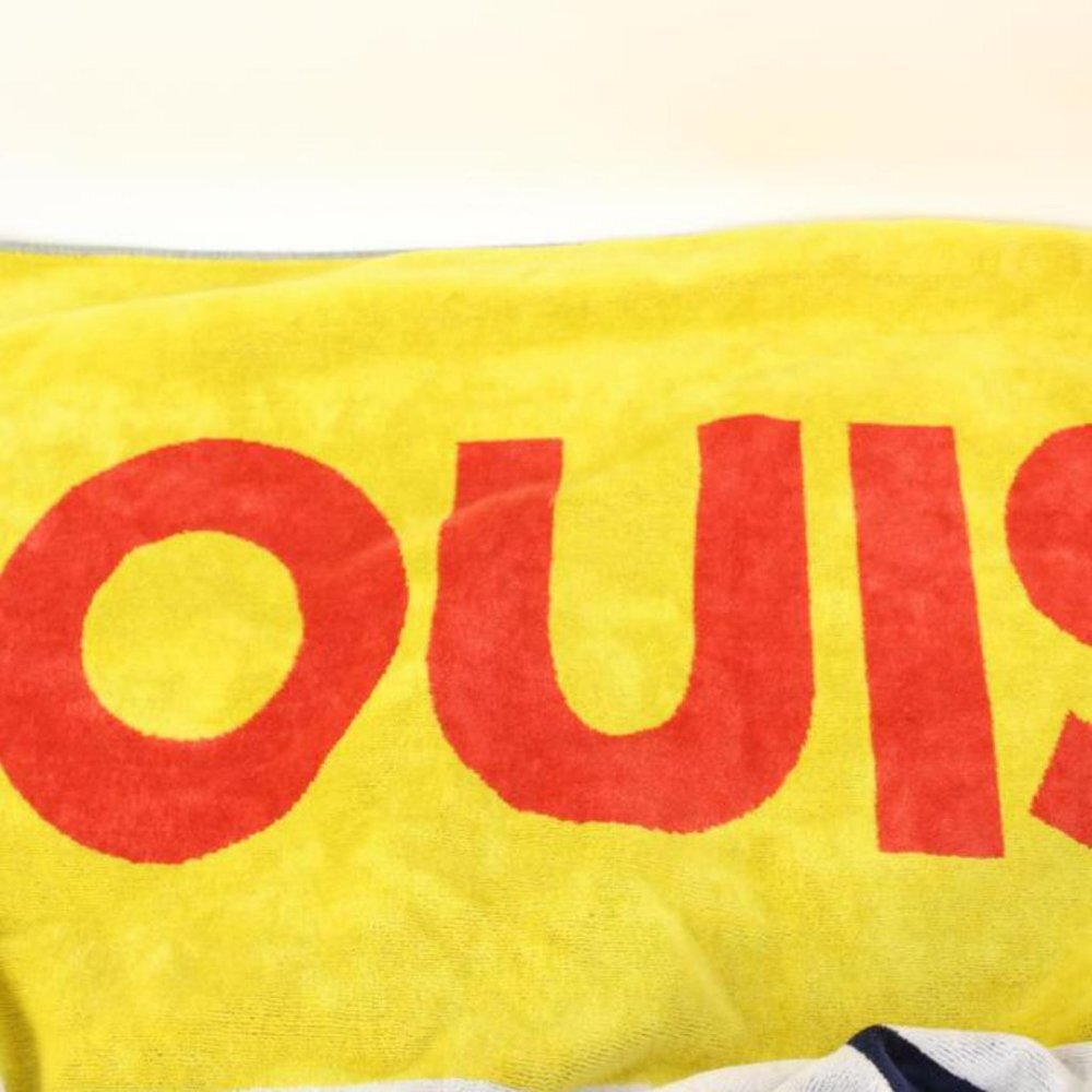 Louis Vuitton XL Huge Blue x Yellow x Red 2003 Auckland LV Cup Towel Throw 77lz4 - Picture 6 of 12